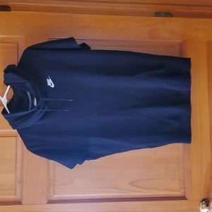 Men's Nike Short Sleeve Hoodie, black, size extra small.